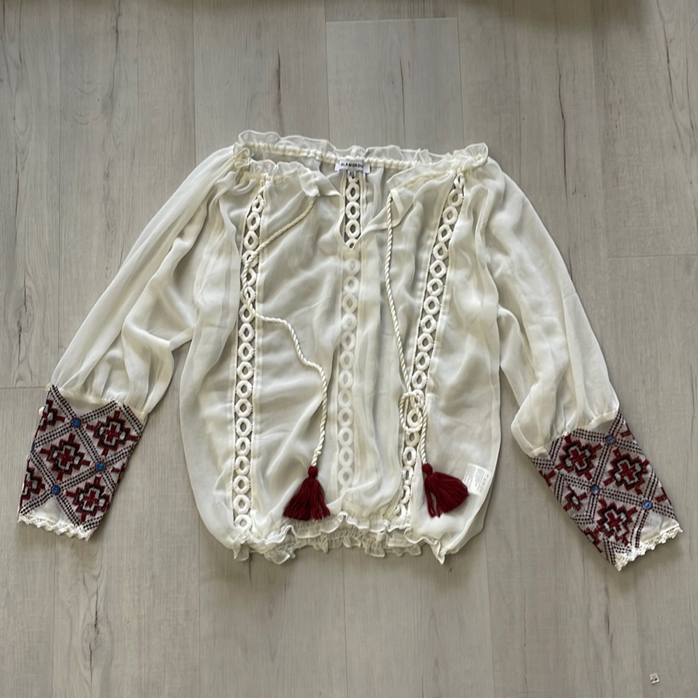 Fall autumn sheer blouse